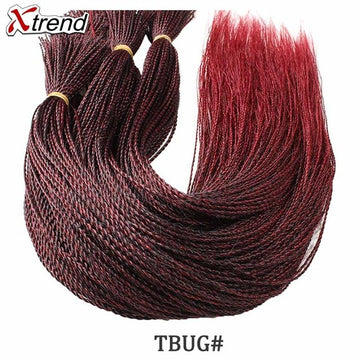 Xtrend Micro Senegalese Twist Crochet Braids Hair 22 inch 100strands Per Pack Ombre Black Brown Color
